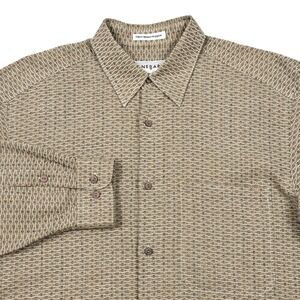 Jhane Barnes Shirt Mens Medium Geometric Button Up Long Sleeve Japanese Fabric